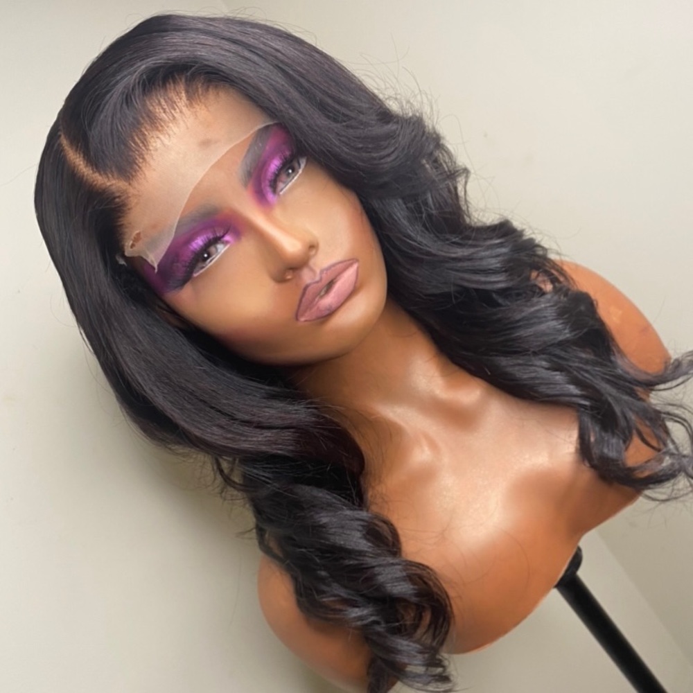 Glueless Virgin Closure Wig 18”